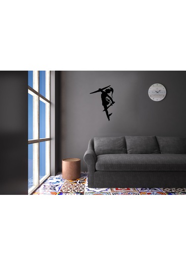 Savaşçı Kadın Folyo Sticker 90 Cm Uzunluk Karışık Renkli