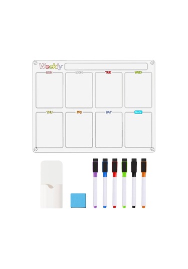 Dolıty Buzdolabı Için Manyetik Takvim Ofis Mutfak Tarzı Stil-a Yeşil