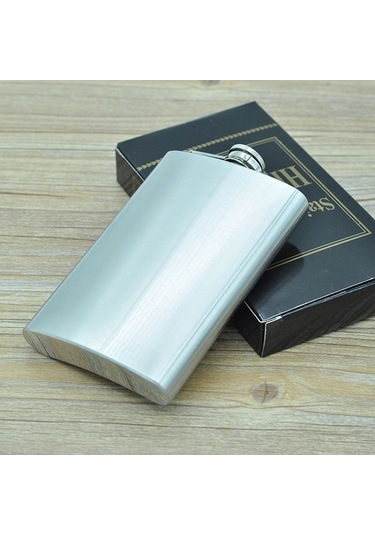 Ganzhoushop Yapımı Vahşi Taşınabilir Sporları Sones Seyahat Paslanmaz Matarası Hava Ev El Cep Çelik Açık 285ml - Dayanıklı Ve Şık Tasarım Gümüş