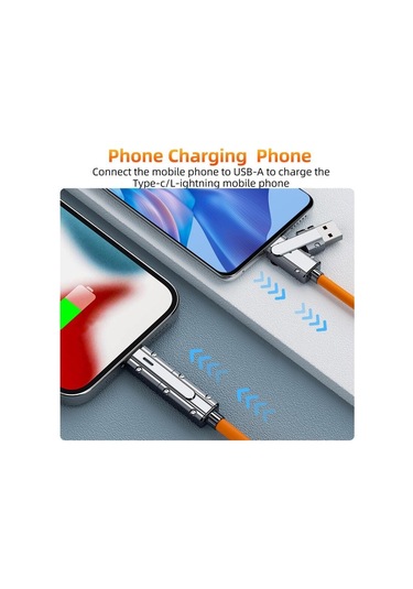 4 In 1 66w Alaşımlı Sıvı Silikon Veri Kablosu Usb/tip C - Usb C/ios Hızlı Şarj Kablosu