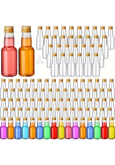 Willowhaven 20 Parça Gümüş Kapaklı 1.7 Onsluk Mini Likör Şişesi Seti Partiler İçin