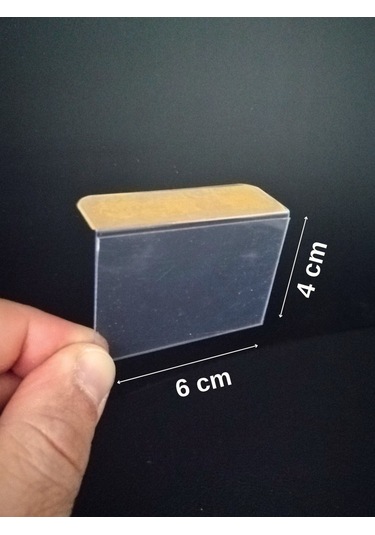 10 Adet Pvc Yapışkanlı Etiketlik Dik Açılı 6x4 Cm Raflar İçin