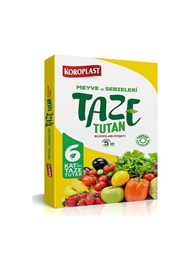 Koroplast Taze Tutan Buzdolabı Poşeti 5 Li 35*40