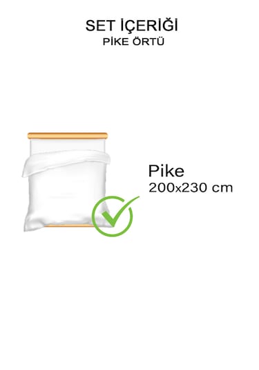 Vionel Home 200x230 Anatolia %100 Pamuk Çift Kişilik Pike Mavi