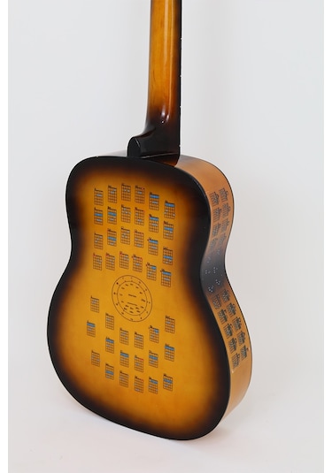 siyah gitar akor cetveli tablosu stickerı etiketi   (2\4)  (3\4)