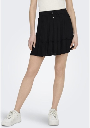 Only Onlıbıza Lıfe Short Skırt Wvn Noos 15219931 Siyah 001