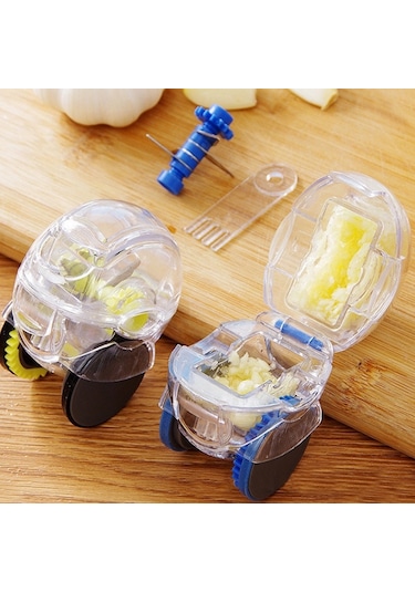 Sones Mutfak Manuel Silindir Sarımsak Kesici Hızlı Öğütme Sarımsak Aleti Rastgele Renk Teslimatı