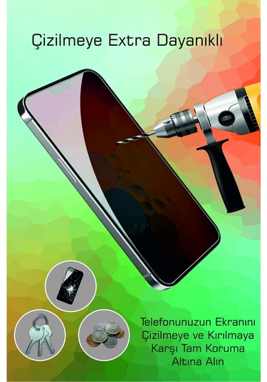 İphone 15 Pro Max Uyumlu Hayalet Ekran Koruyucu Anti Çizik & Darbeye Dayanıklı Koruma