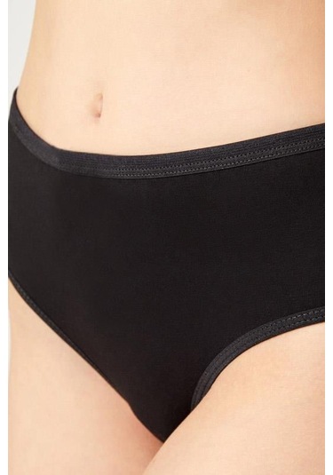 Basic Klasik Pamuklu Geniş Kenarlı Bato Külot 3'lü Paket - 2 Çok Renkli 5 Çok Renkli