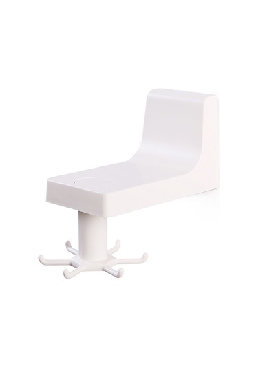 Singree Beyaz Abs Duvar Takımı: 360 Döner, Delme Yok, Çatal-kaşık-bıçak Ve Banyo Eşyaları İçin Konforlu Depolama Beyaz