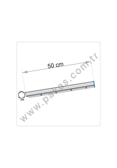 Pakas Balkon Çamaşır Kurutma Askısı Yuvarlak Küpeşte Pks 01 Gümüş