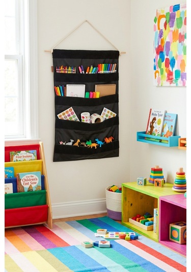 Duvar Kapı Askılık Organizer Well Siyah Çok Renkli