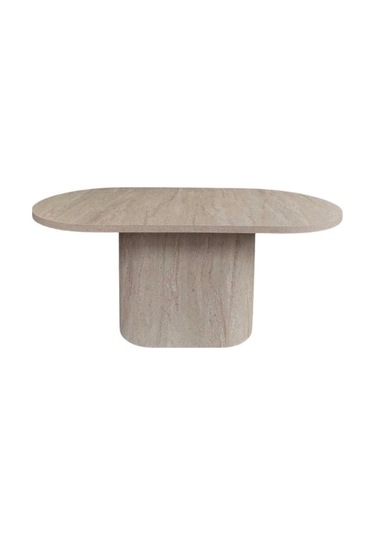 Lucca Oval Traverten Masa, 90x170 Traverten