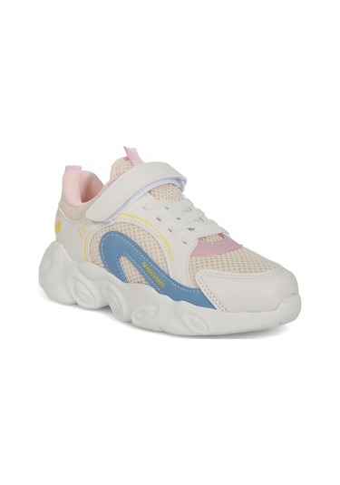 Kidessa 1968 Anatomik Tabanlı Unisex Çocuk Günlük Spor Ayakkabı Bej Çok Renkli