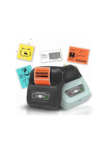 Honeybeeshop Sinmark Sk58 Taşınabilir Etiket Yazıcı Siyah Ofis Ev İşletme Adres İçin 4030 Kağıt Rulosu