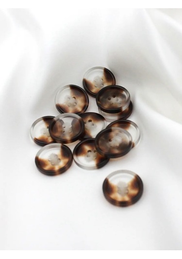 The New Button Dekoratif Düğmeler Kahverengi 25 Mm 12 Adet 276235836