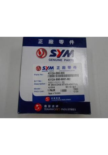 Sym Mio 100 Arka Fren Balatası