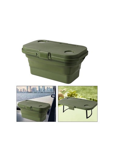 Homyl Katlanabilir Piknik Sepeti Taşınabilir Araba Yıkama Yeşil