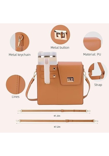 Stanley Kupası İçin Çanta, Tutucu İle Açık Hava Crossbody Su Kupası Depolama Çantası 140l