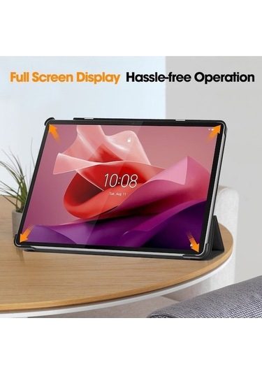 Dancemonkey Lenovo Tab P12 12.7 Kılıfı - Siyah, Hafif Koruma