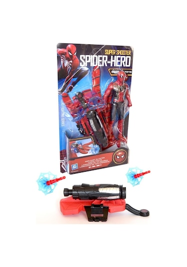 Spiderman Örümcek Adam Ok Atan Ağ Fırlatan Eldiven Ve Spiderman Maske