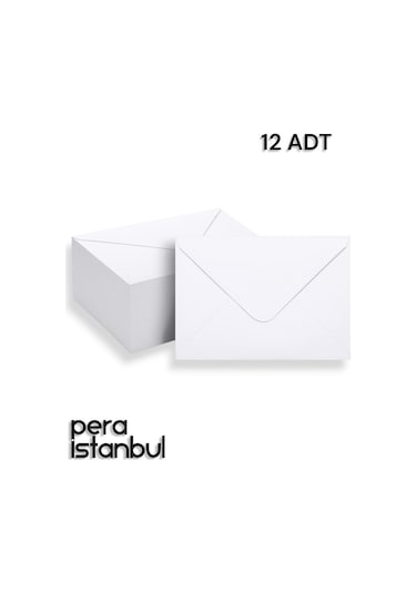 İstisna 12 Adet Beyaz Zarf 11x22 Cm
