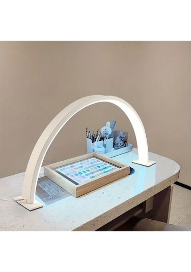 Fastbuy Dream011 Pembe Yılanaşık Tasarım Manikür Pedikür Lambası, Gölge Bırakmayan, Masaüstü, Pembe Ay Aydınlatma Pembe