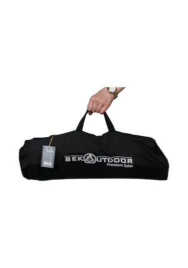 Sekoutdoor Katlanır Kamp Masası Orta 4 Kişilik Gri