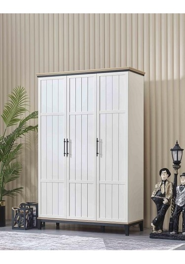 Dolap Urlu Boston 90422 Model Gardırop Yüksek Ayak 3kapı Kalite Malzeme El Yapım