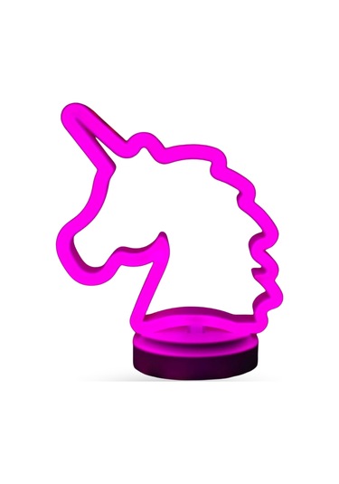 Büro Ev Ofis Hediyesi İçin Usb Pilli Neon Işıklı Unicorn Masaüstü Gece Lambası Diğer