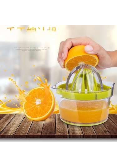 Taşınabilir Limon Portakal Manuel Meyve Sıkacağı Mutfak Ekru