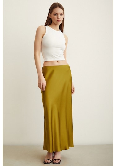 Never More Verev Saten Etek Olive