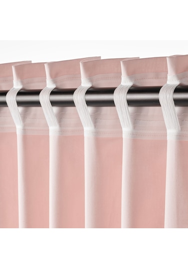 Ikea Moalısa Fon Perde 145x300 Cm Pembe