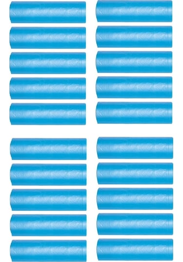 Büyük Boy Çöp Poşeti 65x80 Cm 50 Lt 10'lu Rulo 20 Paket Mavi