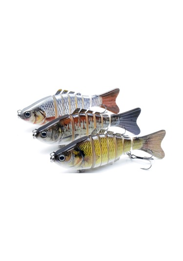 Reedark 3d Gözlü 7 Parçalı Bionic Yapay Yem - 10cm Dalışlı Vıb Crankbait 0.53oz
