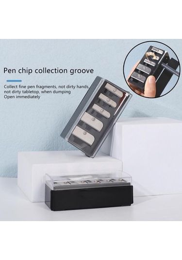 5 Delikli Kalemtıraş Çok Fonksiyonlu Kapaklı Kalemtıraş Eyeliner Dudak Kalemi İçin