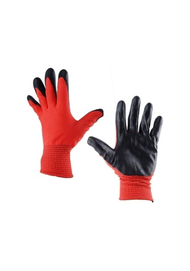 Eli Nitril 007 Iş Eldiveni No:10 Xl 1 Adet Kırmızı-siyah