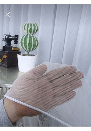 Grek Üst Kalite 1e3 Kat Sık Pile Kırık Beyaz Tül Perde