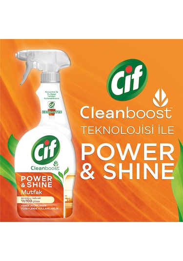 Cif Power & Shine Sprey Mutfak Temizleyici 4 x 750 ML