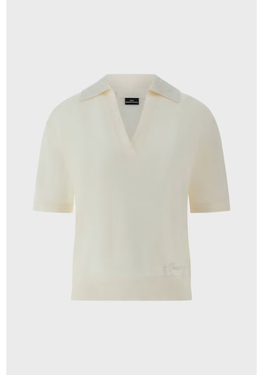 Guess Bayan Polo Yaka Kazak W6gr03 Z0583 G012 Krem Krem Guess Bayan Polo Yaka Kazak W6gr03 Z0583 G012 Krem Krem