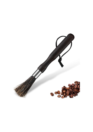Suntek Kahve Değirmeni Makinesi Temizleme Fırçası Ahşap Saplı 20.5cm