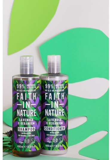 Faith in Nature %99 Doğal Rahatlatıcı Şampuan Lavanta & Sardunya Normal & Kuruya Dönük Saçlar İçin 400 ML