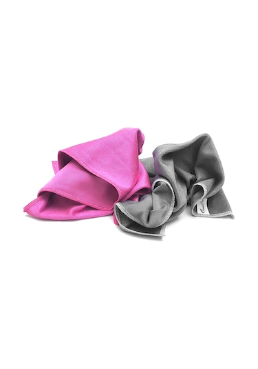 Smartbee Sosna Mikrofiber Kalın Cam Bezi Gri - Pembe 40 x 50 CM 2'li