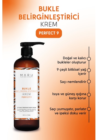 Maru Kıvırcık Saçlar İçin Bukle Belirginleştirici Kremi 750 Ml