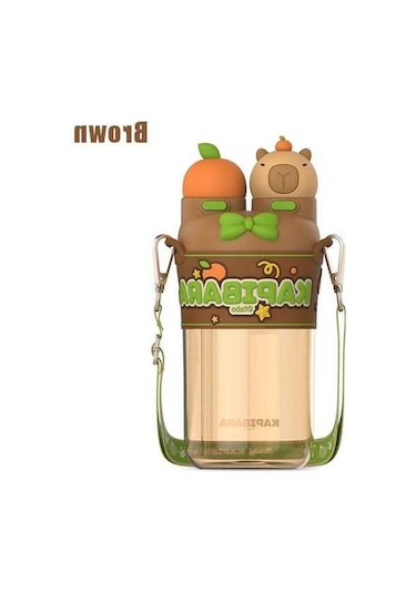 Elmpaly 700 Ml Kapibara Su Bardağı - 2 Yollu Brown Brown/ Çok Renkli