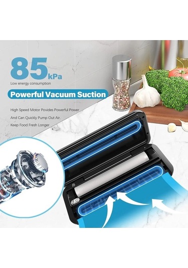 Jl Dahili Kesici Ve Vakum Poşeti İle Otomatik Led Dokunmatik Zt