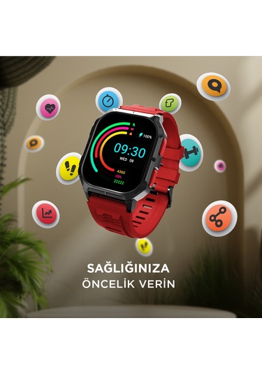 HiFuture Ultra3 2.01" BT Arama IP68 Su Geçirmez AOD Ekran SpO2 Akıllı Saat (Hifuture Türkiye Garantili)