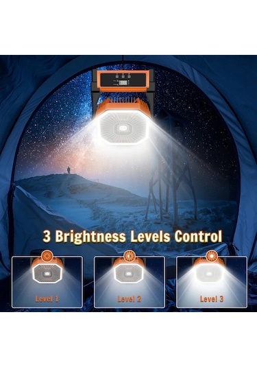 Motion003 Turuncu Taşınabilir Fan Pil İle Çalışır Açık Hava Ve Ev İş Yeri Kullanımı Uzaktan Kumandalı
