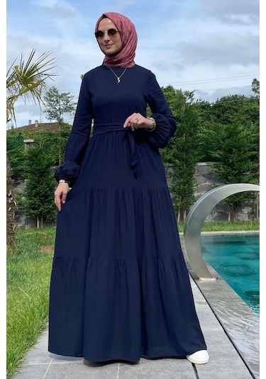 Asil Lacivert Elbise Lacivert