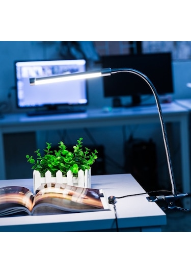 Novahub Usb Klipsli Led Masa Lambası Ayarlanabilir Gooesneck 6w 18led Göz Koruması Okuma Çalışma Bilgisayar